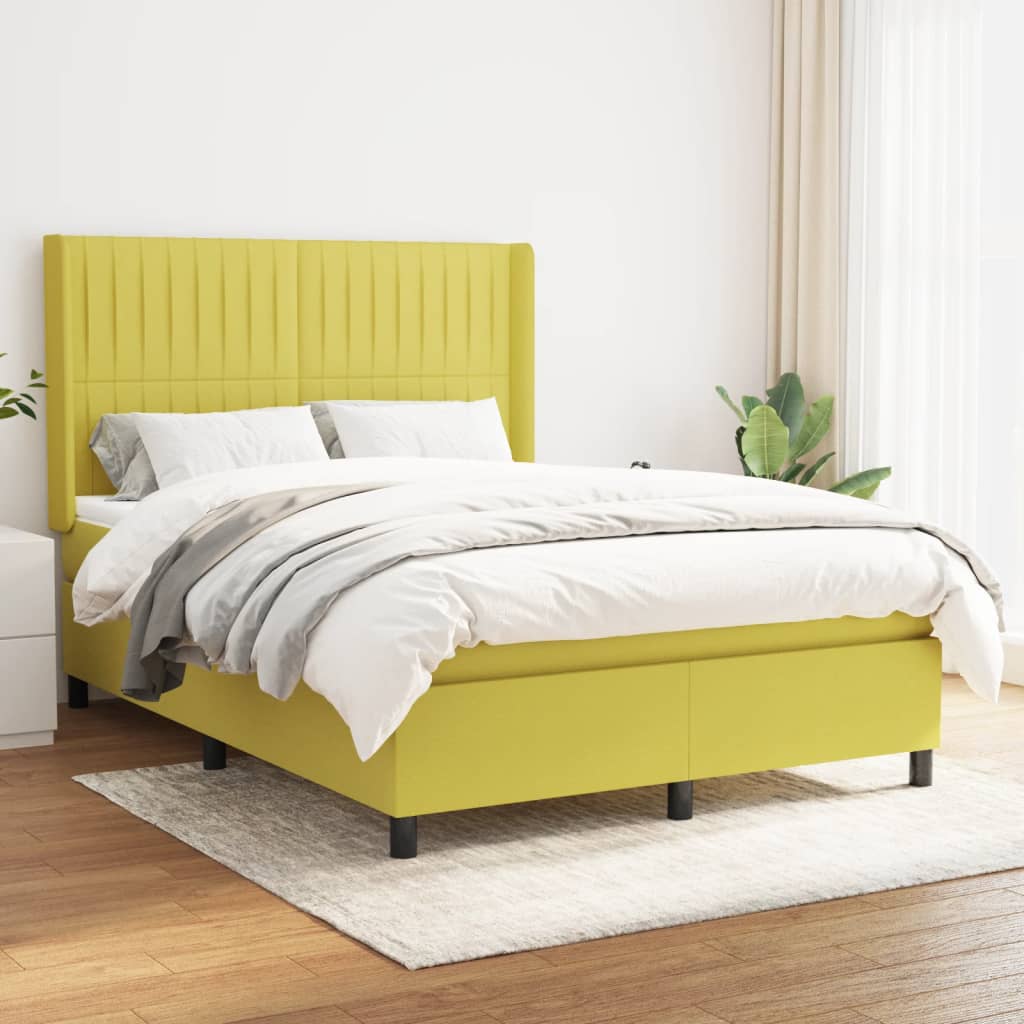 Boxspringbett Mit Matratze Stoff Grün
