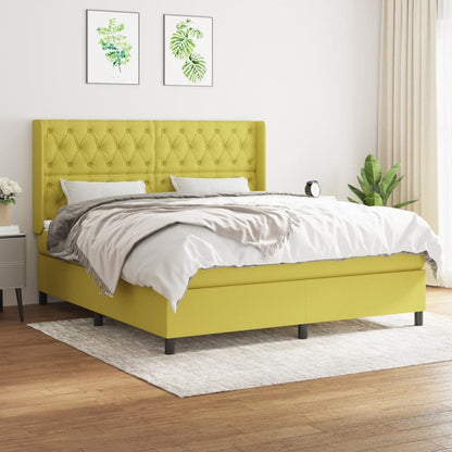 Boxspringbett Mit Matratze Stoff Grün