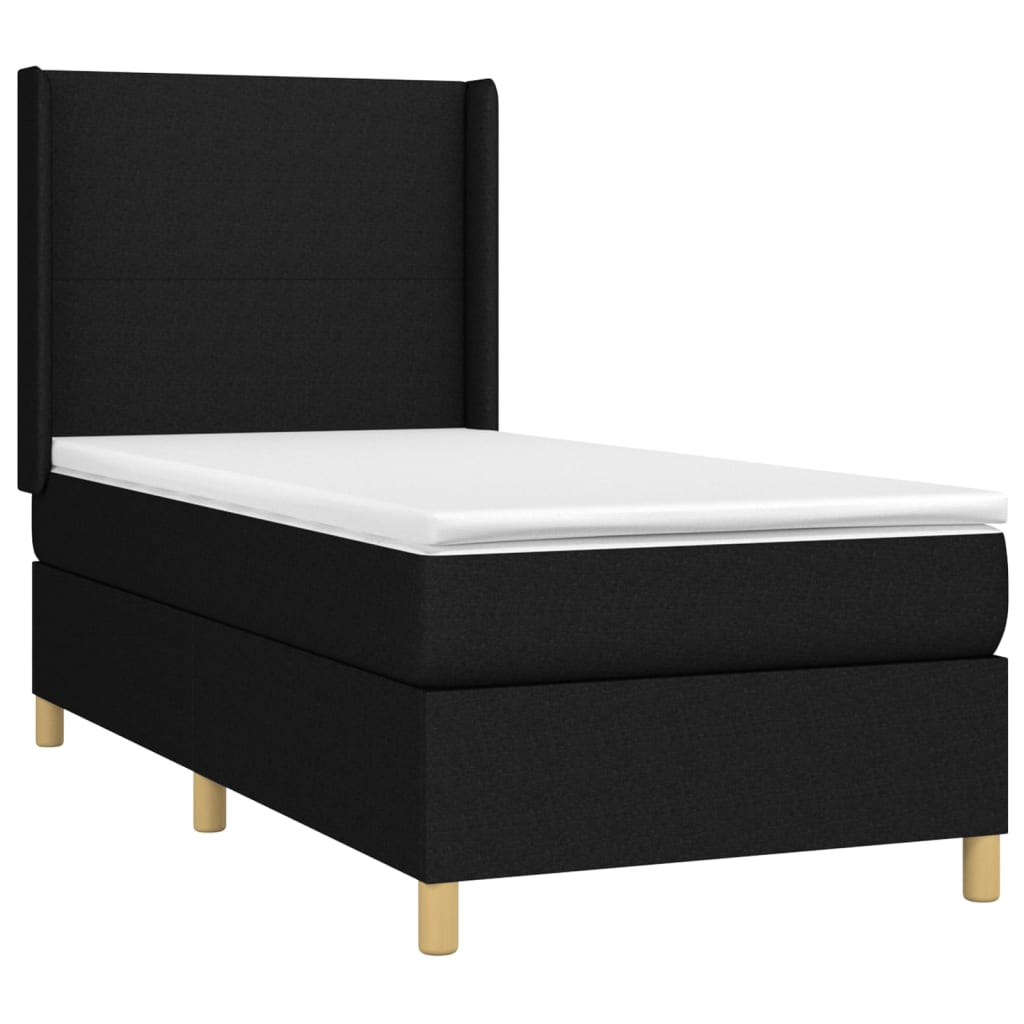 Boxspringbett Mit Matratze Stoff Schwarz