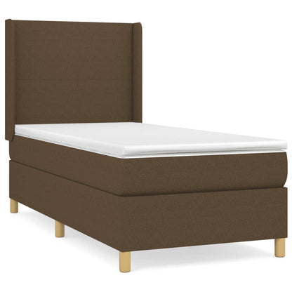 Boxspringbett Mit Matratze Stoff Dunkelbraun