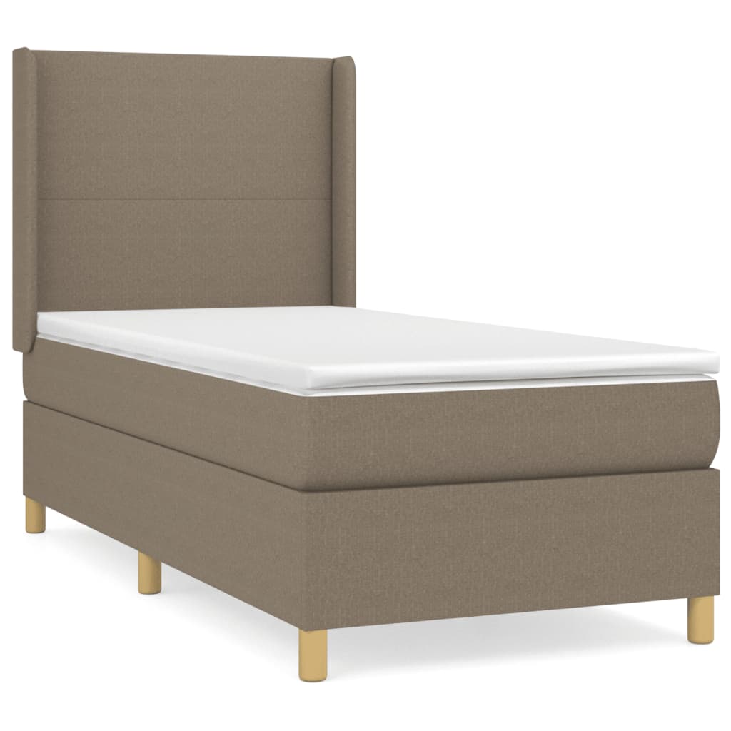 Boxspringbett Mit Matratze Stoff Taupe