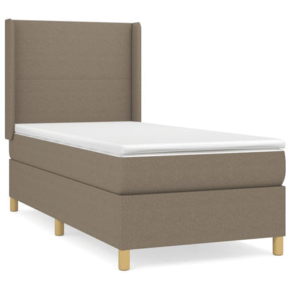 Boxspringbett Mit Matratze Stoff Taupe