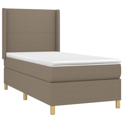 Boxspringbett Mit Matratze Stoff Taupe