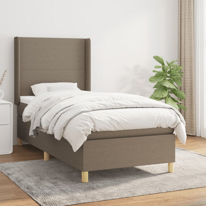 Boxspringbett Mit Matratze Stoff Taupe