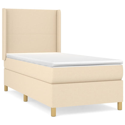 Boxspringbett Mit Matratze Stoff Creme