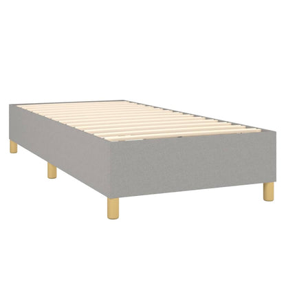 Boxspringbett Mit Matratze Stoff Hellgrau
