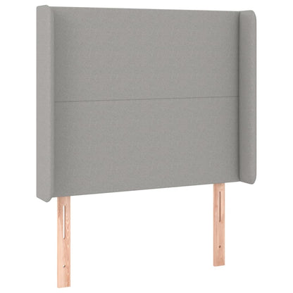 Boxspringbett Mit Matratze Stoff Hellgrau