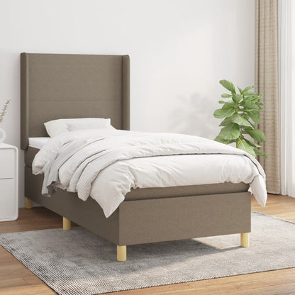Boxspringbett Mit Matratze Stoff Taupe