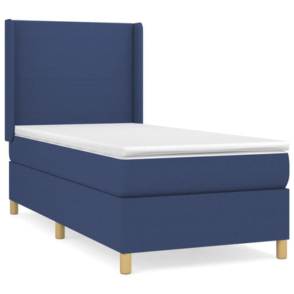 Boxspringbett Mit Matratze Stoff Blau