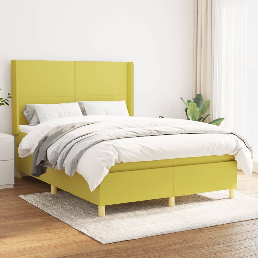 Boxspringbett Mit Matratze Stoff Grün
