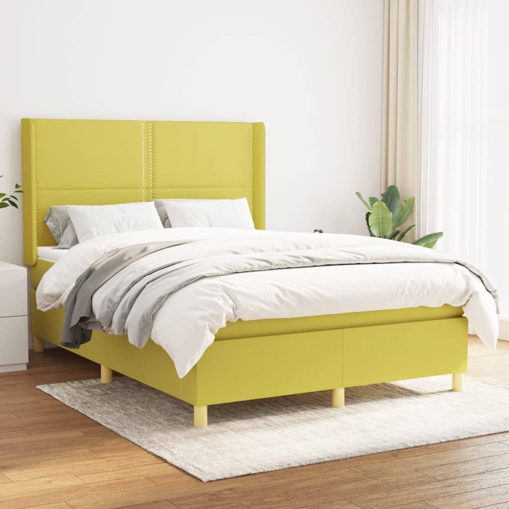 Boxspringbett Mit Matratze Stoff Grün