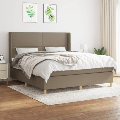 Boxspringbett Mit Matratze Stoff Taupe