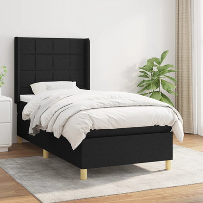 Boxspringbett Mit Matratze Stoff Schwarz
