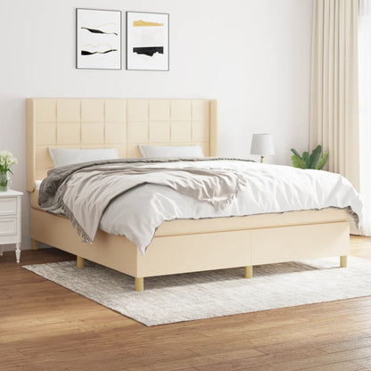 Boxspringbett Mit Matratze Stoff Creme