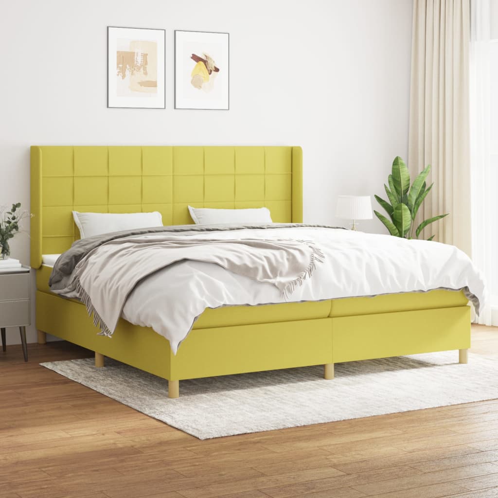 Boxspringbett Mit Matratze Stoff Grün