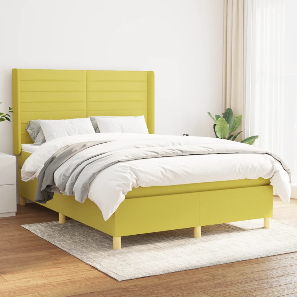 Boxspringbett Mit Matratze Stoff Grün