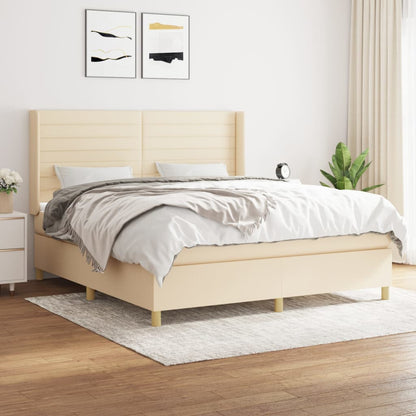 Boxspringbett Mit Matratze Stoff Creme