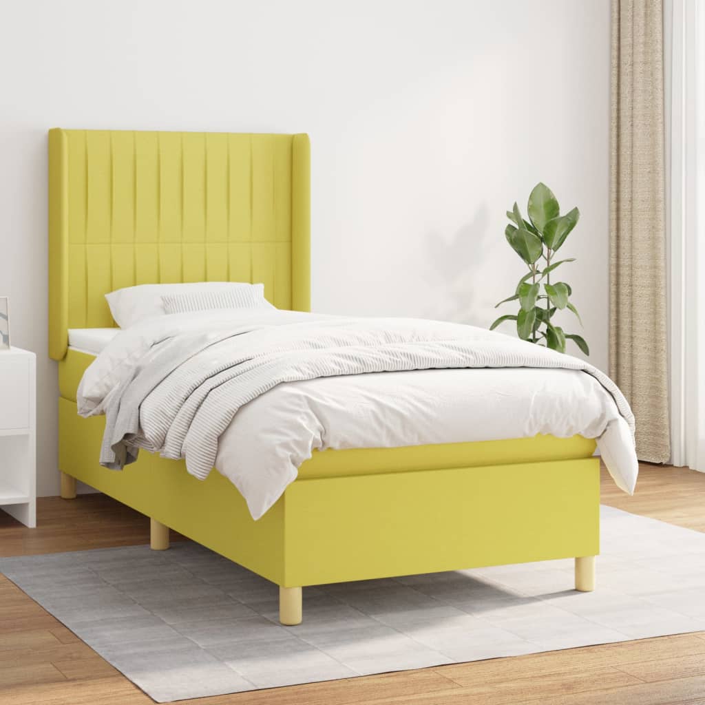 Boxspringbett Mit Matratze Stoff Grün