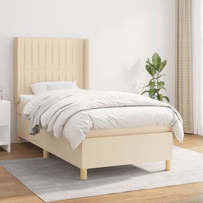 Boxspringbett Mit Matratze Stoff Creme