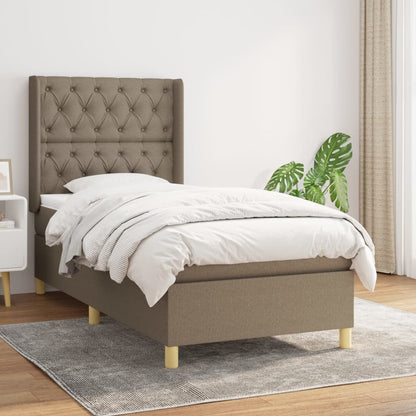 Boxspringbett Mit Matratze Stoff Taupe