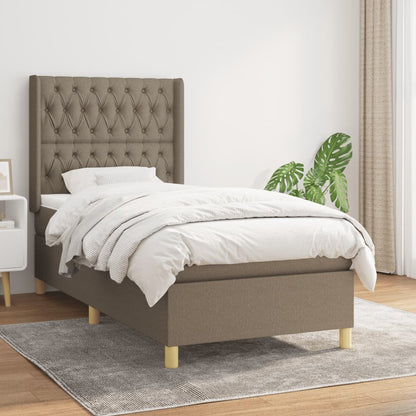 Boxspringbett Mit Matratze Stoff Taupe