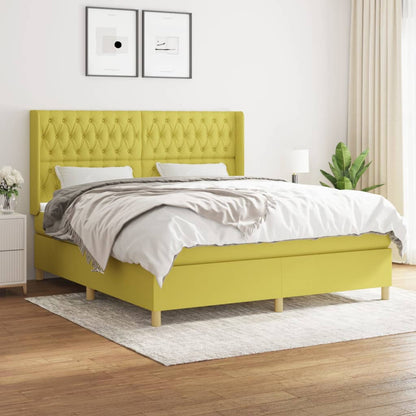 Boxspringbett Mit Matratze Stoff Grün