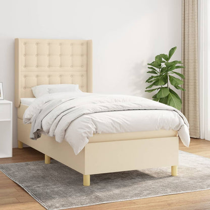 Boxspringbett Mit Matratze Stoff Creme
