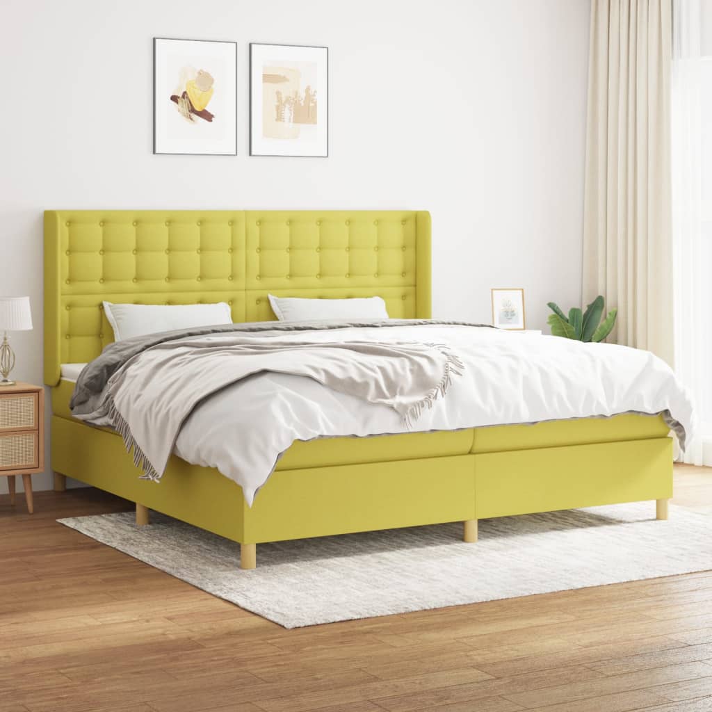 Boxspringbett Mit Matratze Stoff Grün