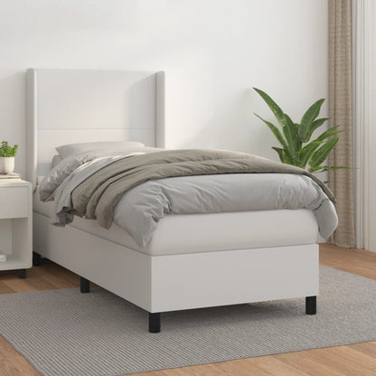 Boxspringbett Mit Matratze Kunstleder Weiß