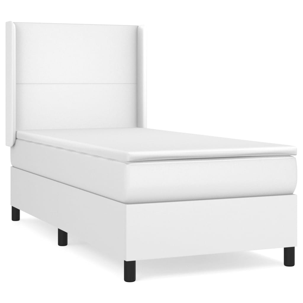 Boxspringbett Mit Matratze Kunstleder Weiß