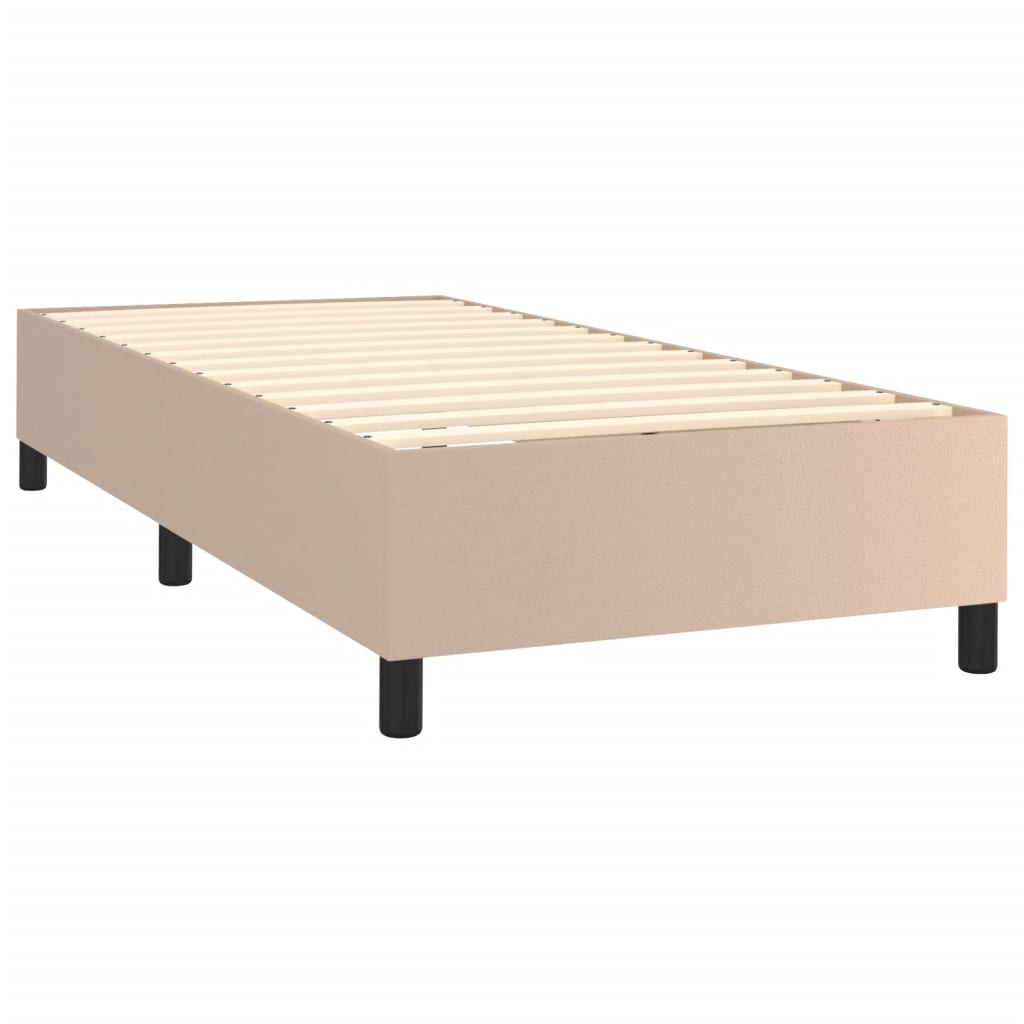 Boxspringbett Matratze -Braun 100X200Cm Kunstleder Cappuccino