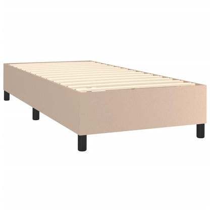 Boxspringbett Matratze -Braun 100X200Cm Kunstleder Cappuccino