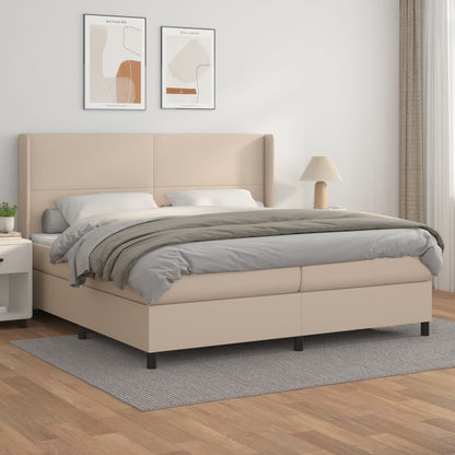 Boxspringbett Matratze -Braun 100X200Cm Kunstleder Cappuccino
