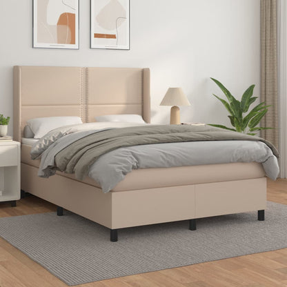 Boxspringbett Matratze -Braun 100X200Cm Kunstleder Cappuccino