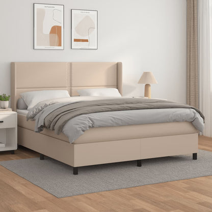 Boxspringbett Matratze -Braun 100X200Cm Kunstleder Cappuccino