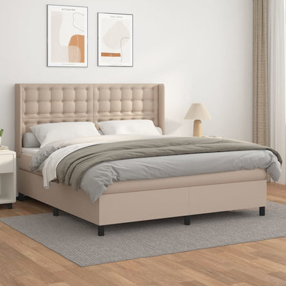 Boxspringbett Matratze -Braun 100X200Cm Kunstleder Cappuccino
