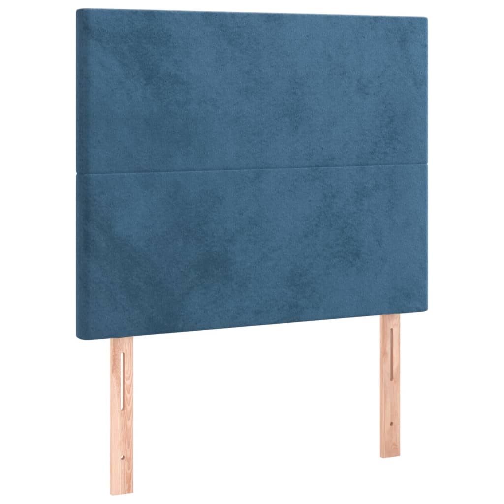 Boxspringbett Mit Matratze Samt Dunkelblau
