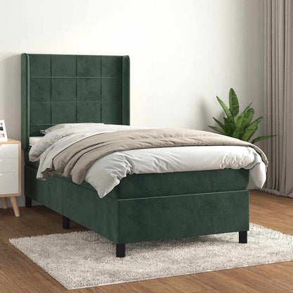 Boxspringbett Mit Matratze Samt Dunkelgrün