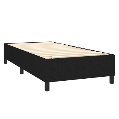 Boxspringbett Mit Matratze & Led Stoff Schwarz