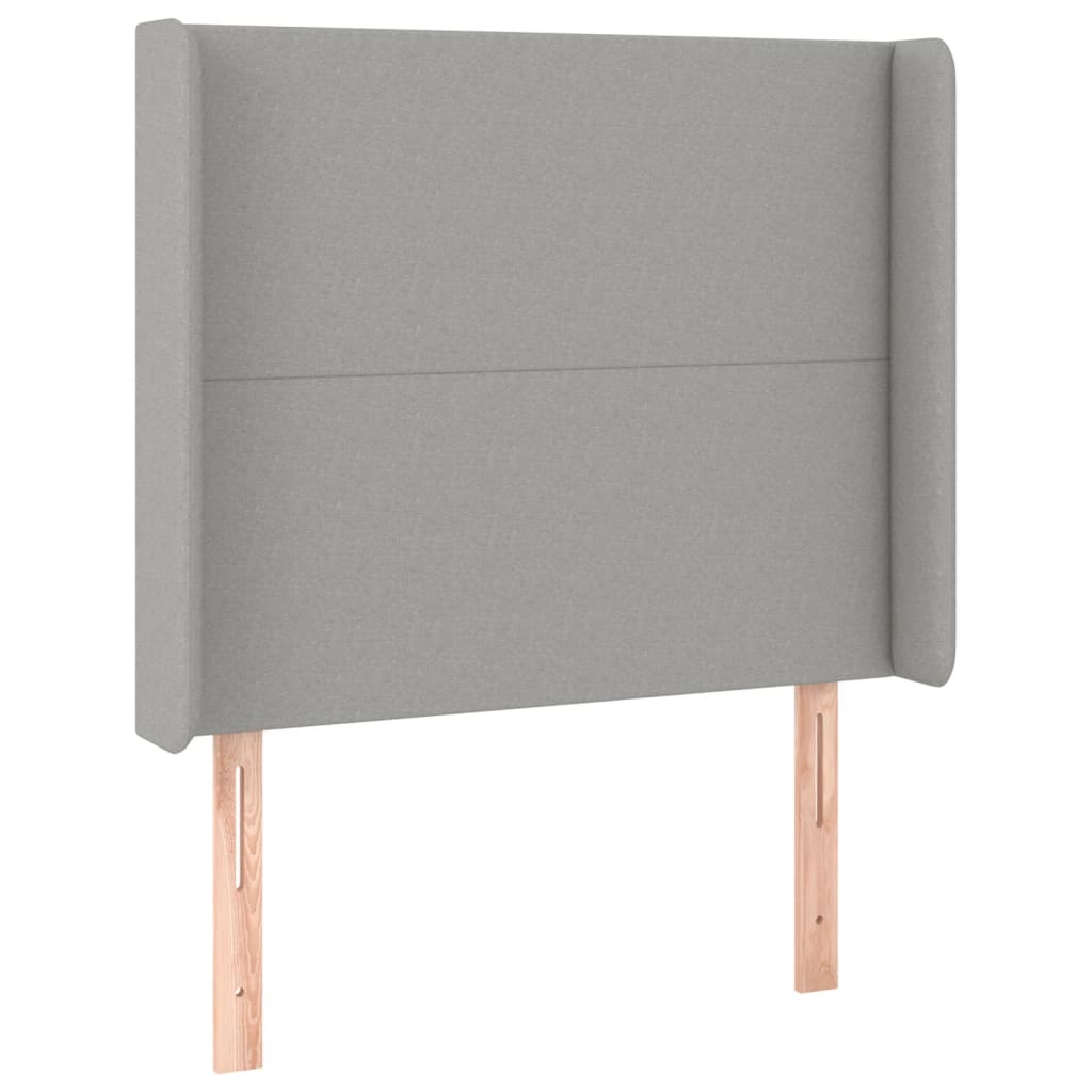 Boxspringbett Mit Matratze & Led Stoff Hellgrau