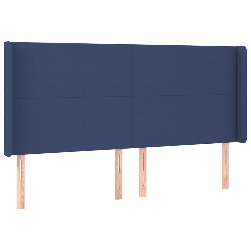 Boxspringbett Mit Matratze & Led Stoff Blau