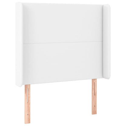 Boxspringbett Mit Matratze & Led Kunstleder Weiß