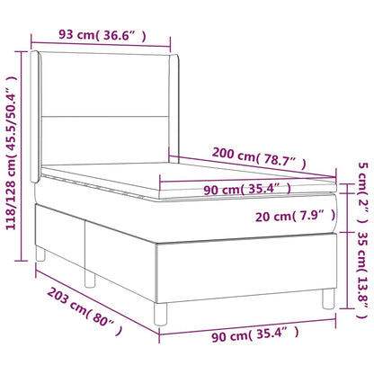 Boxspringbett Mit Matratze & Led Kunstleder Schwarz