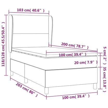 Boxspringbett Mit Matratze & Led Kunstleder Creme