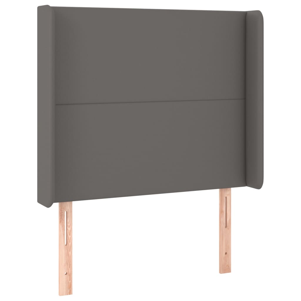 Boxspringbett Mit Matratze & Led Kunstleder Grau