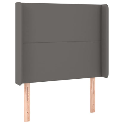 Boxspringbett Mit Matratze & Led Kunstleder Grau