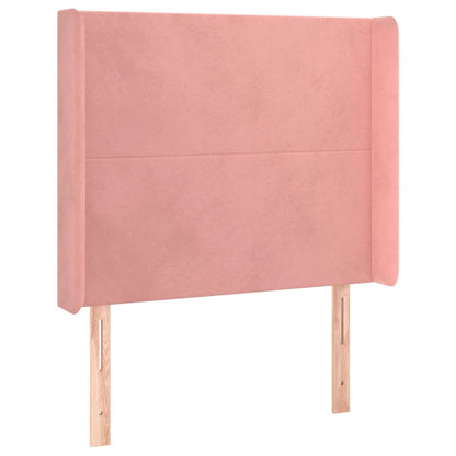 Boxspringbett Mit Matratze & Led Samt Rosa