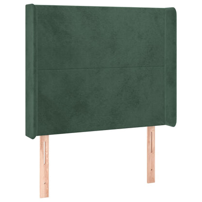 Boxspringbett Mit Matratze & Led Samt Dunkelgrün