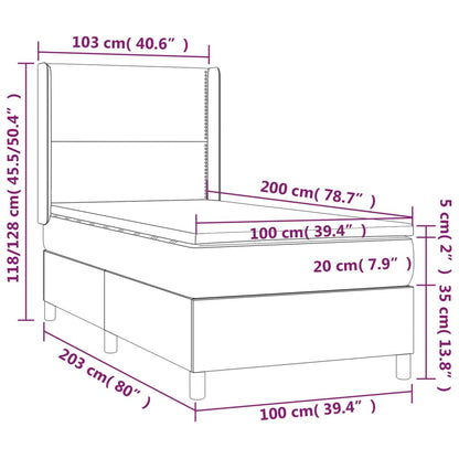 Boxspringbett Mit Matratze & Led Samt Dunkelgrün
