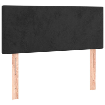 Boxspringbett Mit Matratze & Led Samt Schwarz